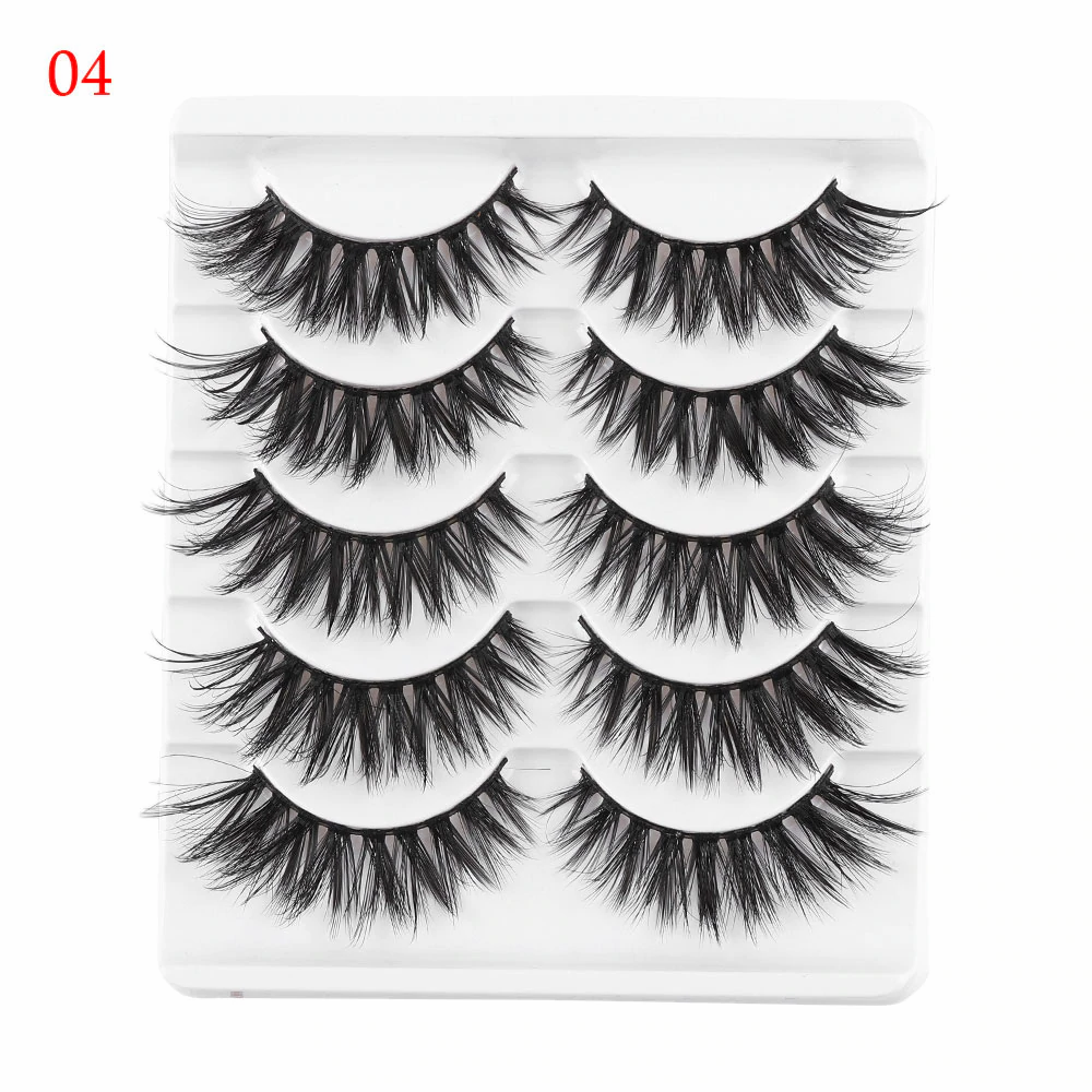 5 Pairs 3D Faux Mink Hair  Wispies Fluffies Drama