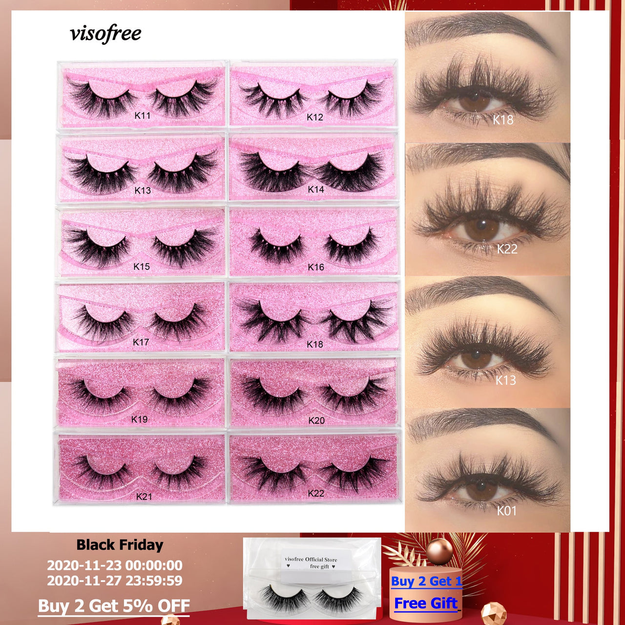 5D Mink Eyelashes Long Lasting Mink Lashes Natural Dramatic