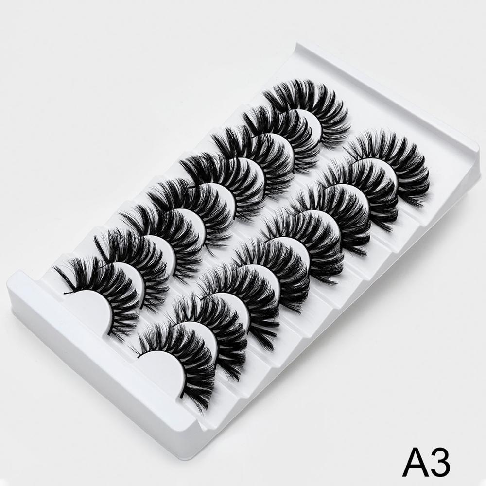 5/8 Pairs 3D Mink Lashes Natural False Eyelashes