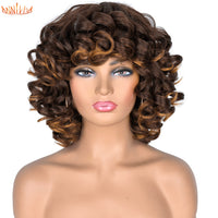 Thumbnail for Afro Kinky Curly Wigs With Bangs