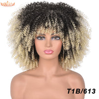 Thumbnail for Afro Kinky Curly Wigs With Bangs