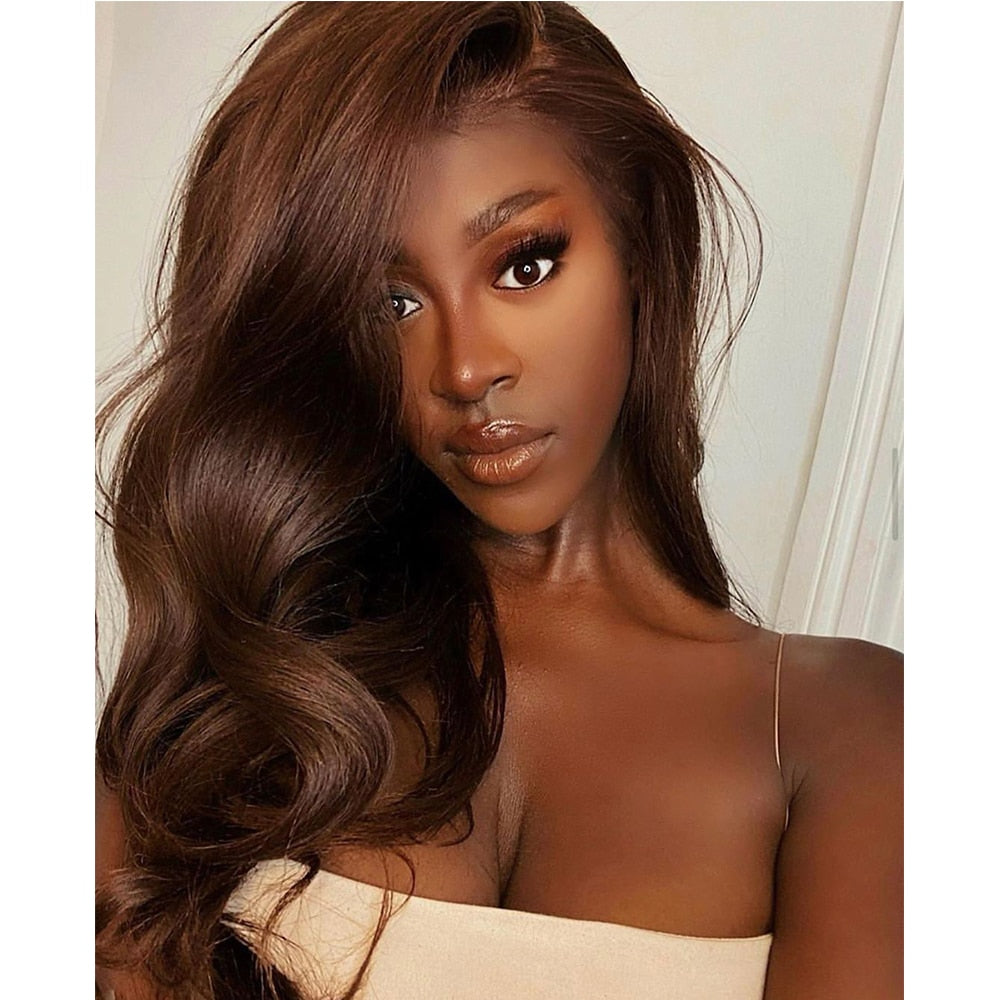 Brazilian Body Wave Hair Bundles 100% Human Hair Weave Natural Color #4 Brown