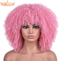 Thumbnail for Afro Kinky Curly Wigs With Bangs