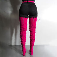 Thumbnail for Waist Belt Thigh High  Heeled Boots