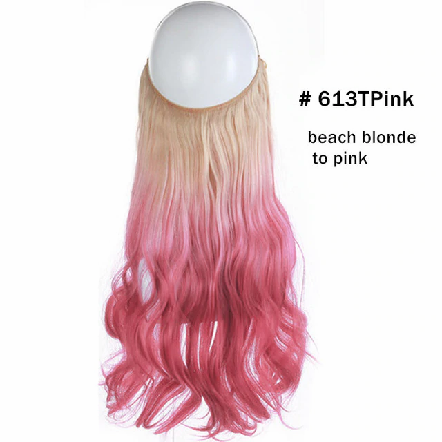 Ombre Synthetic Natural Black, Blonde, Pink