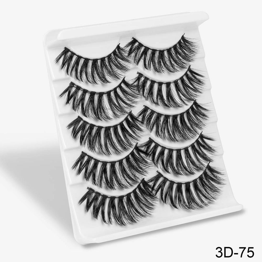 5Pairs 3D Mink Lashes False Eyelashes Natural/Thick Long Eye