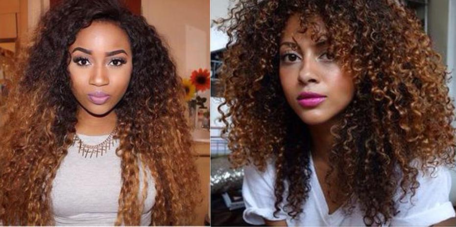 Ombre Deep Curly Wig