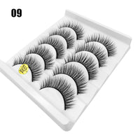 Thumbnail for 5Pairs/Set Faux Mink Hair False Eyelashes Wispy Criss