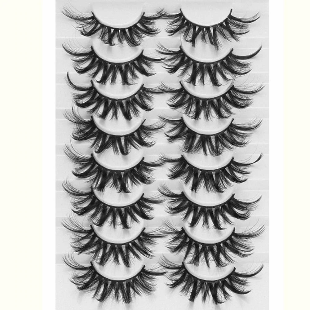 8 Pairs 3D Mink False Eyelashes Natural Wispy Fluffy Dramatic Volume