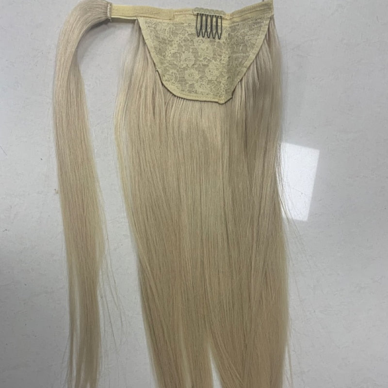 Drawstring Ponytail With Clip in Human Hair