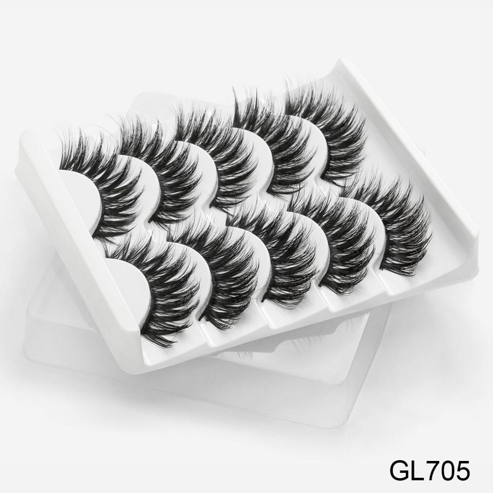 5Pairs 3D Mink Lashes False Eyelashes Natural/Thick Long Eye