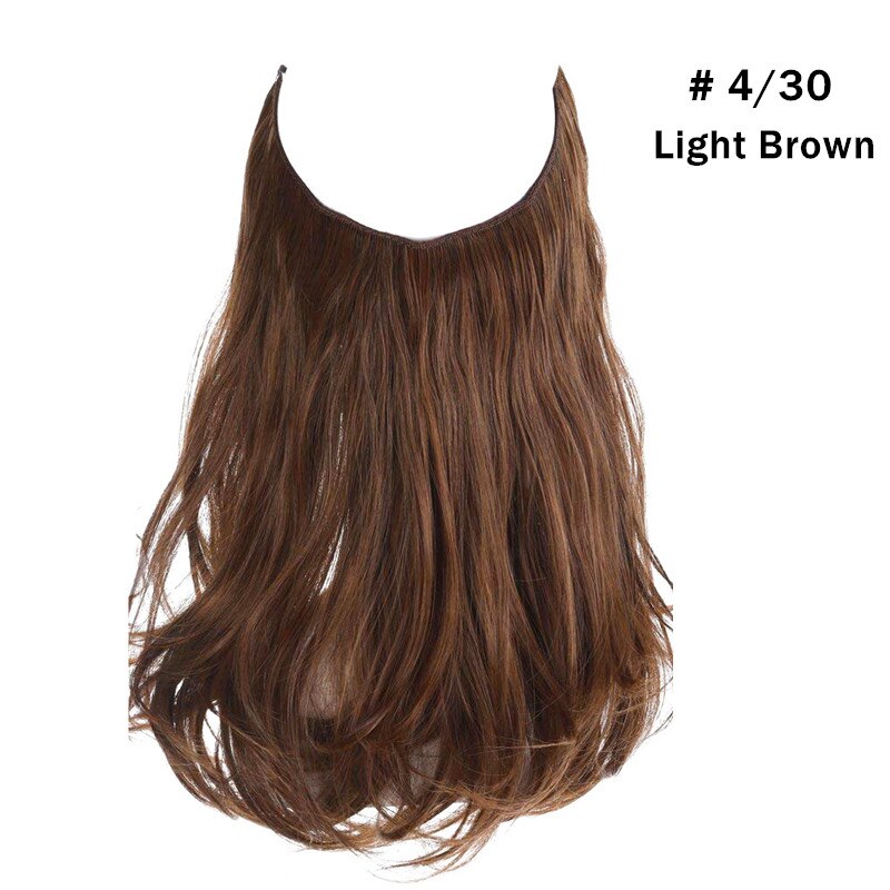 12"14" 16" 18"  Hair Extensions No Clip in Ombre Blonde Black Pink Synthetic