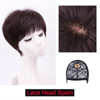 Thumbnail for Short Bob Wig With Bangs Pixie Cut Brazilian Hair