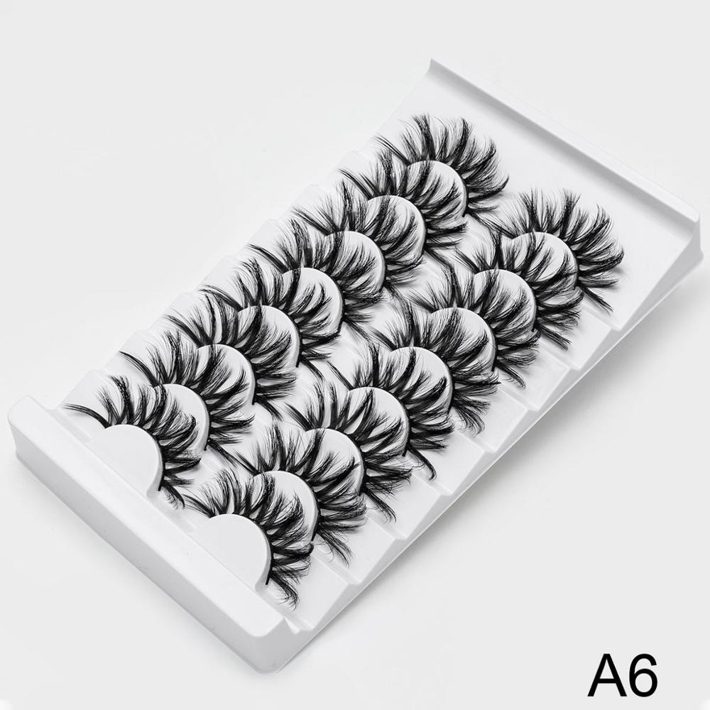 5/8 Pairs 3D Mink Lashes Natural False Eyelashes