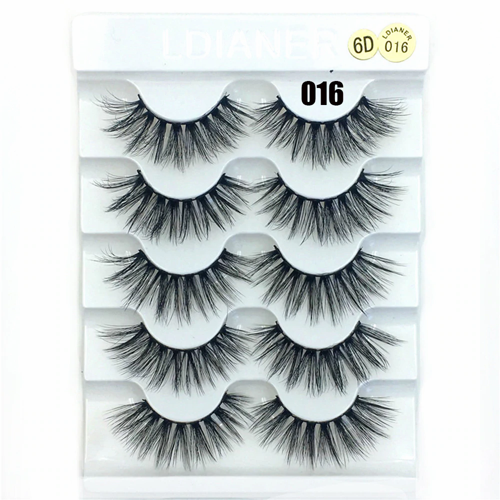 5 Pairs 3D Faux Mink Hair  Wispies Fluffies Drama