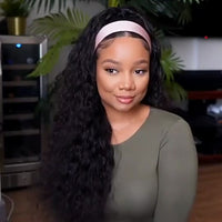 Thumbnail for Water Wave Glueless Human Hair Wigs- Indian Headband Wig