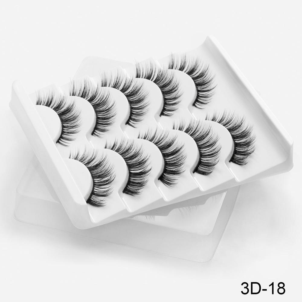 5Pairs 3D Mink Lashes False Eyelashes Natural/Thick Long Eye