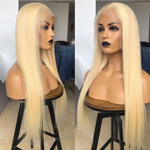 613 Lace Front Wig Bone Straight Human Hair Wig