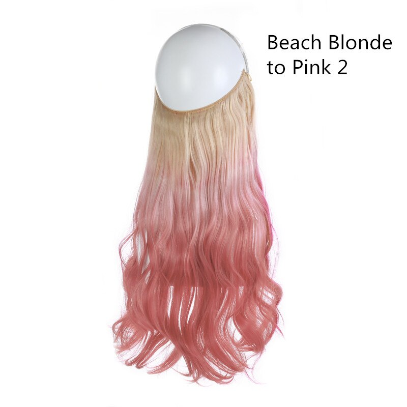 Ombre Synthetic Natural Black, Blonde, Pink