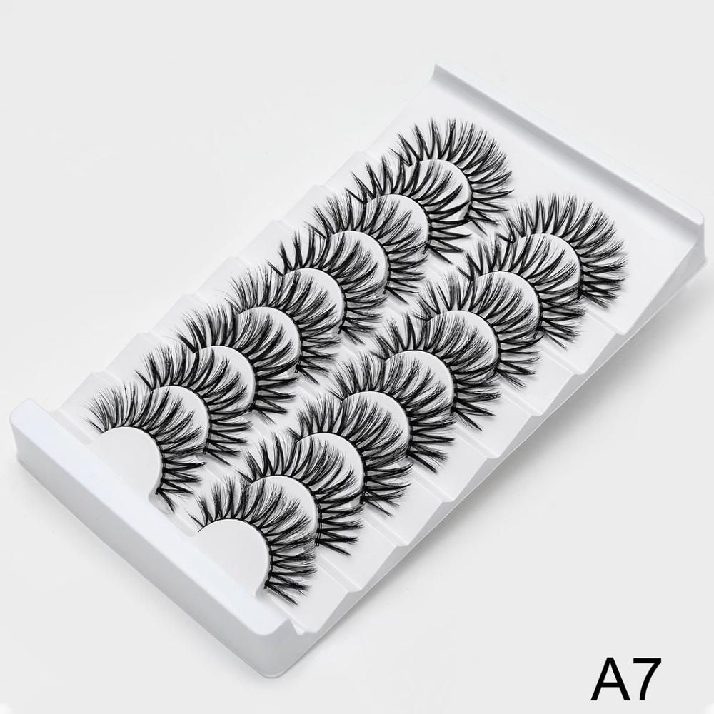 5/8 Pairs 3D Mink Lashes Natural False Eyelashes