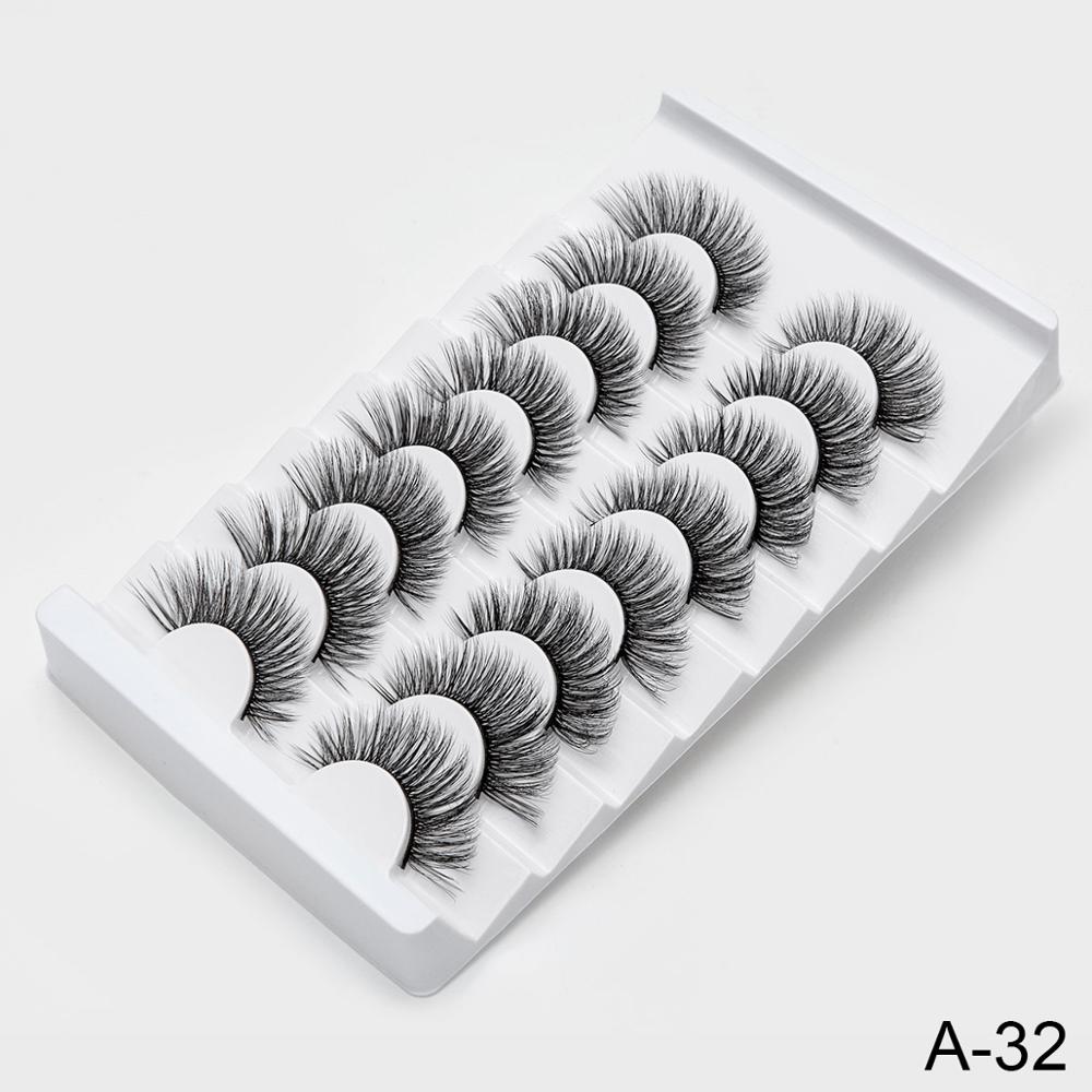 5/8 Pairs 3D Mink Lashes Natural False Eyelashes