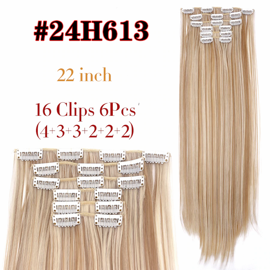 6Pcs/Set 22" Hairpieces