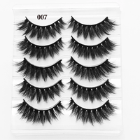 Thumbnail for 5Pairs/Set Faux Mink Hair False Eyelashes Wispy Criss