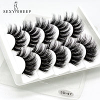 Thumbnail for 5Pairs 3D Mink Lashes False Eyelashes Natural/Thick Long Eye