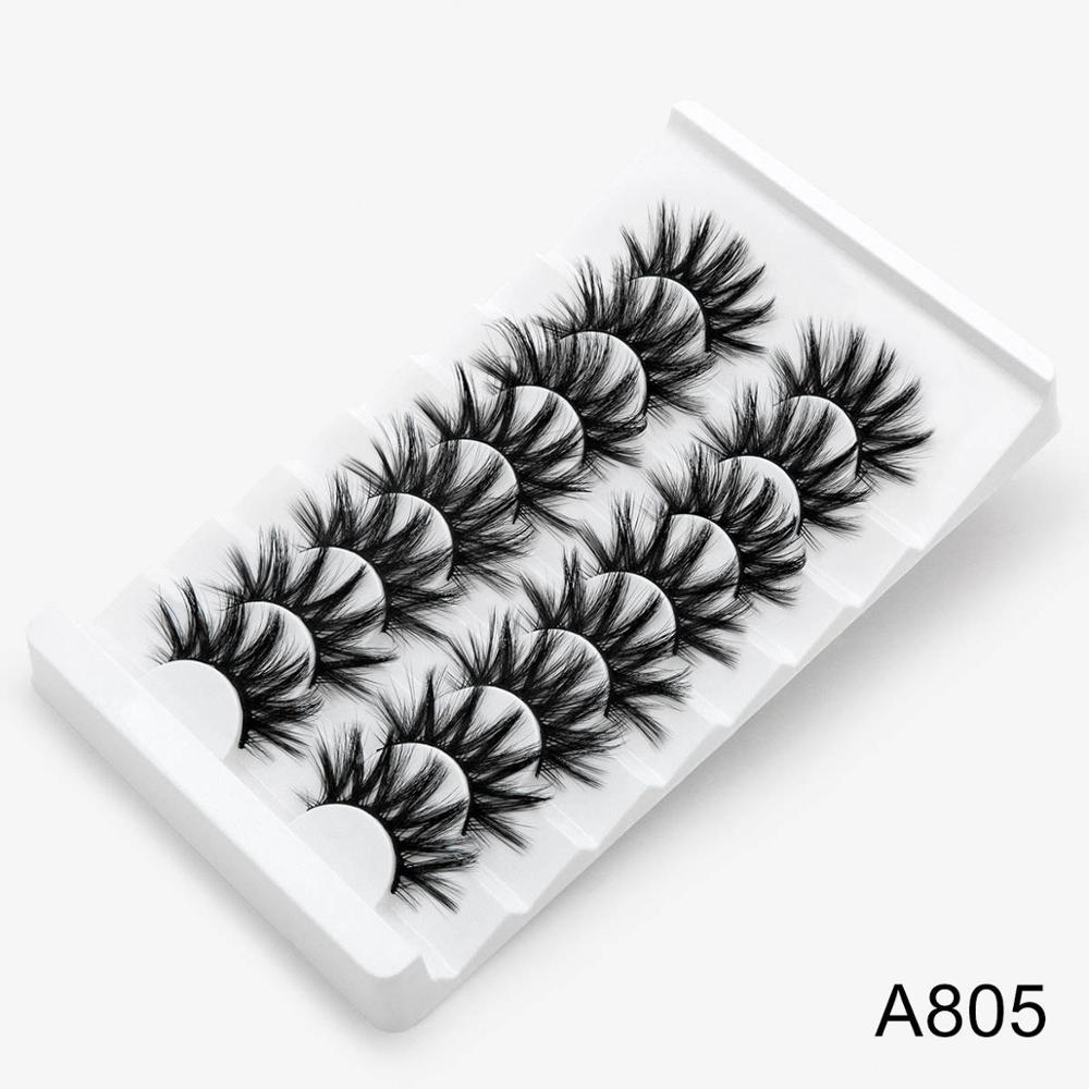 5/8 Pairs 3D Mink Lashes Natural False Eyelashes