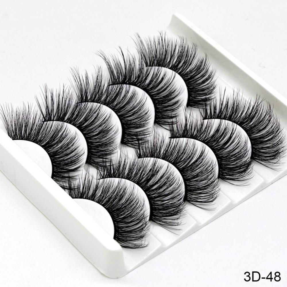 5Pairs 3D Mink Lashes False Eyelashes Natural/Thick Long Eye