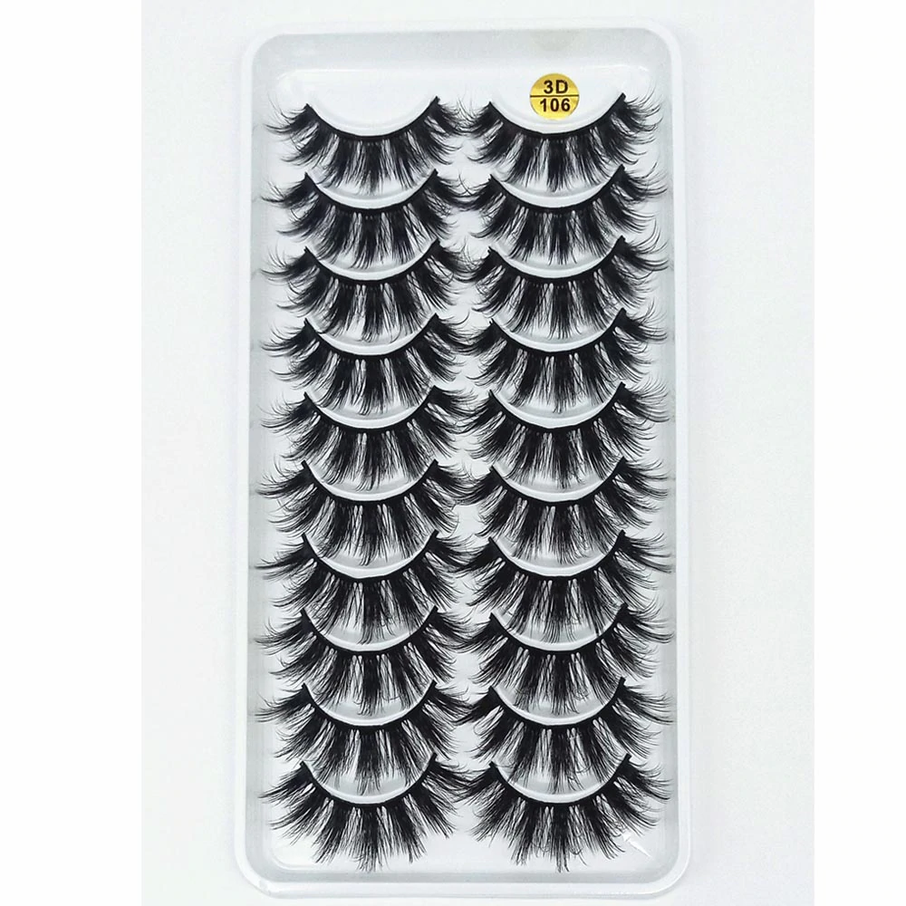 8 Pairs 3D Mink False Eyelashes Natural Wispy Fluffy Dramatic Volume