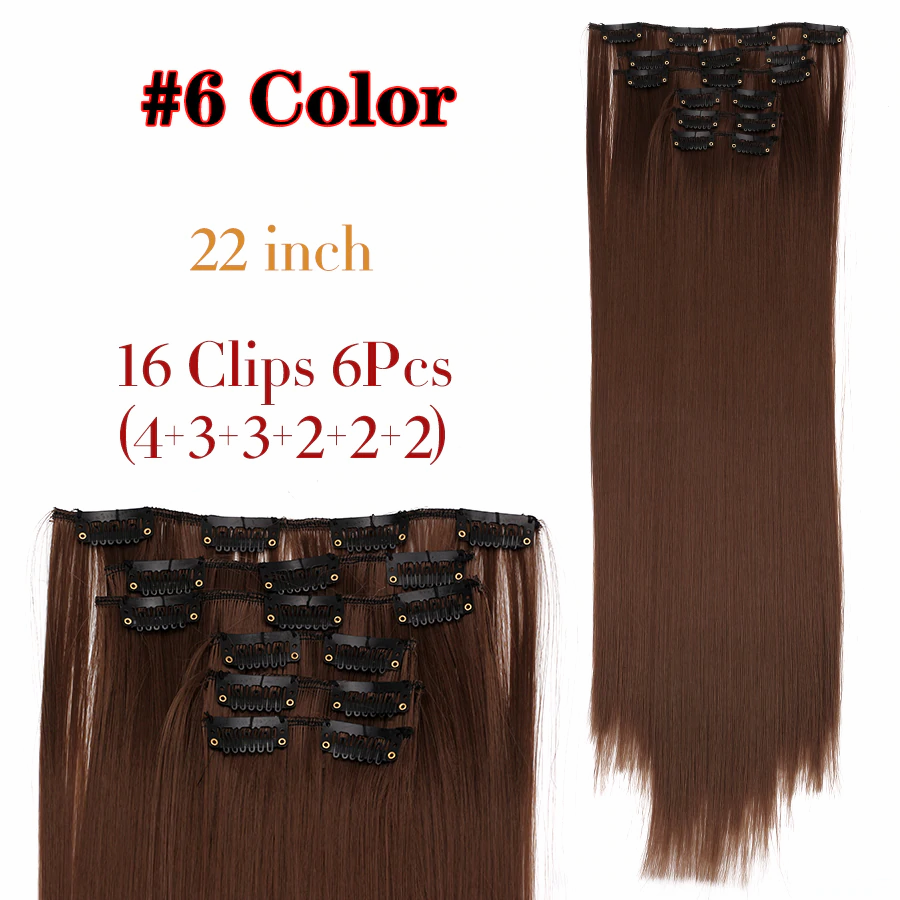 6Pcs/Set 22" Hairpieces