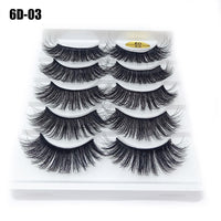 Thumbnail for 5Pairs/Set Faux Mink Hair False Eyelashes Wispy Criss