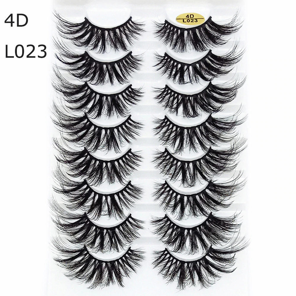 8 Pairs 3D Mink False Eyelashes Natural Wispy Fluffy Dramatic Volume