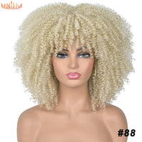 Thumbnail for Afro Kinky Curly Wigs With Bangs