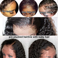 Thumbnail for Kinky Curly Human Hair Wig- Pre Plucked Remy Peruvian Wigs