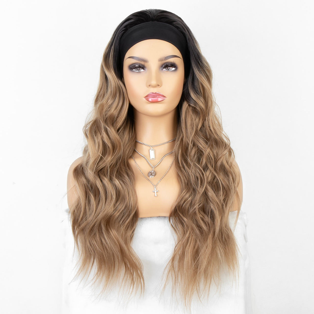 Long Wavy Headband Wig