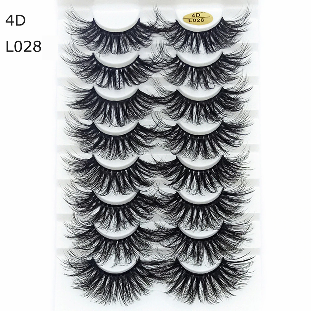 8 Pairs 3D Mink False Eyelashes Natural Wispy Fluffy Dramatic Volume