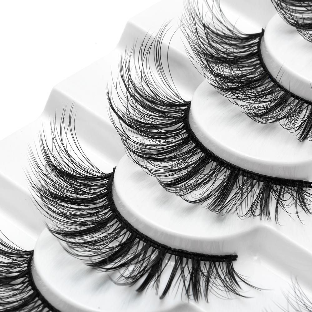 5/8 Pairs 3D Mink Lashes Natural False Eyelashes