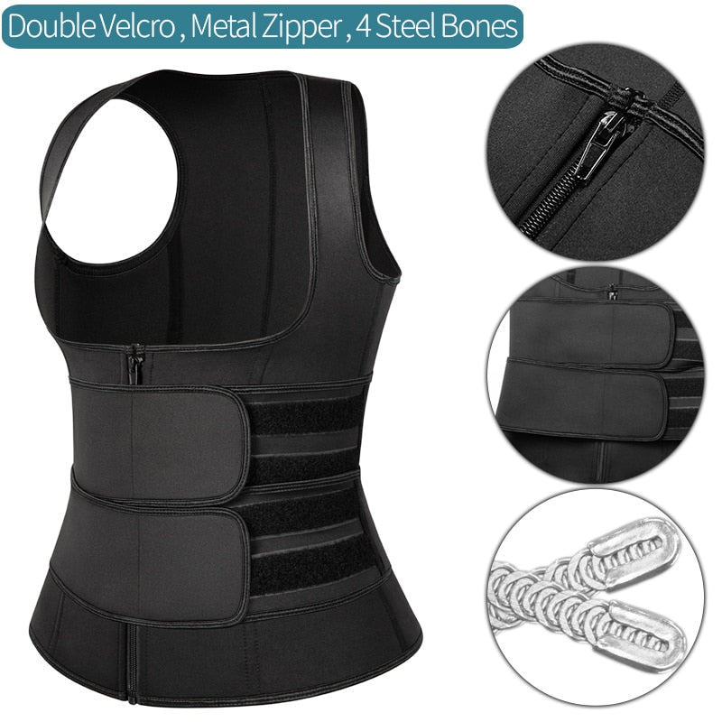 Waist Trainer Vest Neoprene Body Shaper -Sauna Sweat Suit