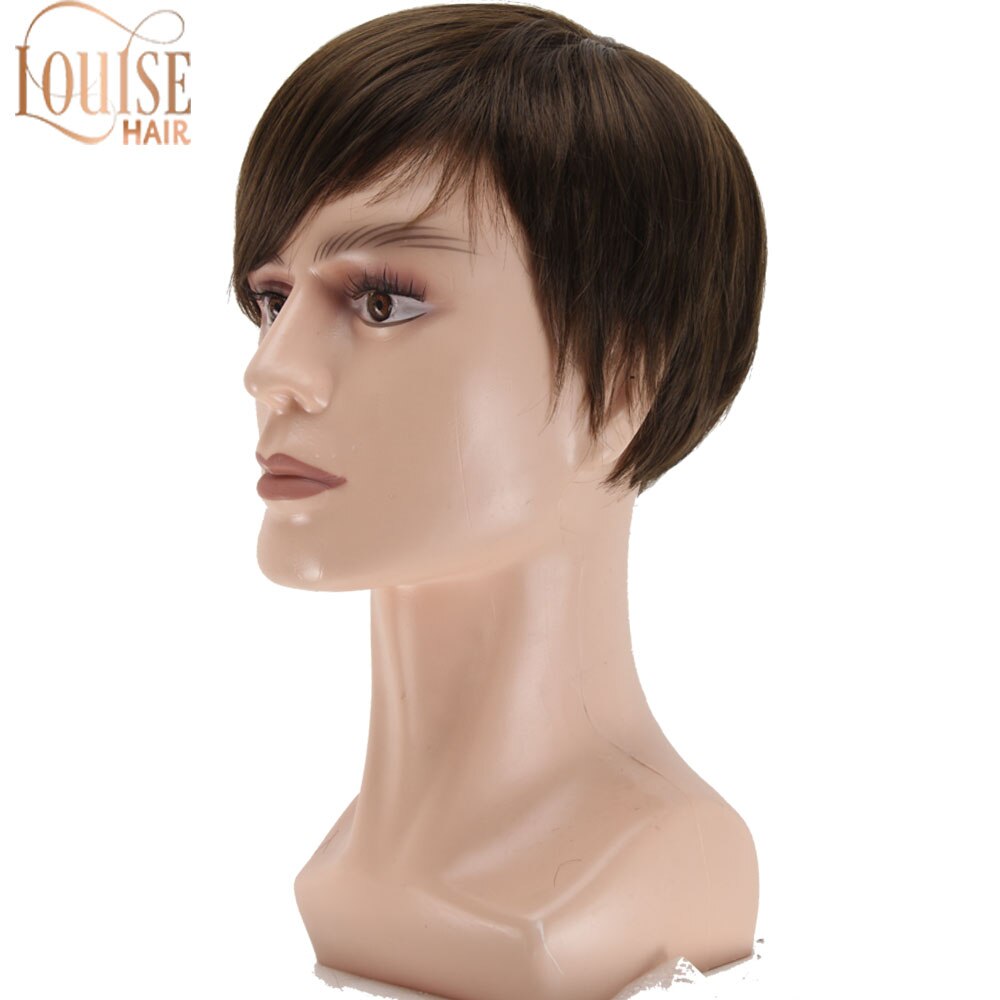 Dark Brown Wig Mens Short Hair Wigs