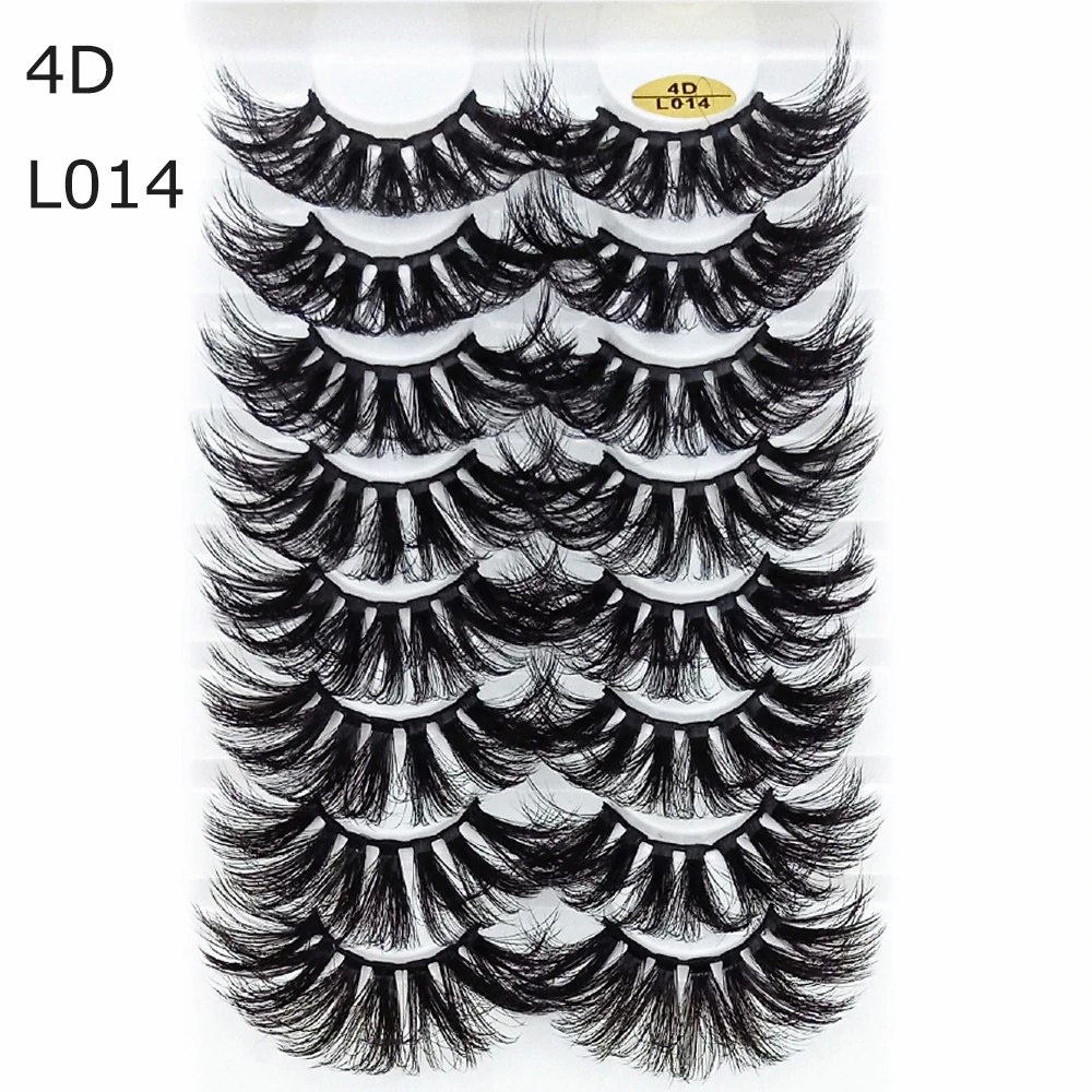 8 Pairs 3D Mink False Eyelashes Natural Wispy Fluffy Dramatic Volume