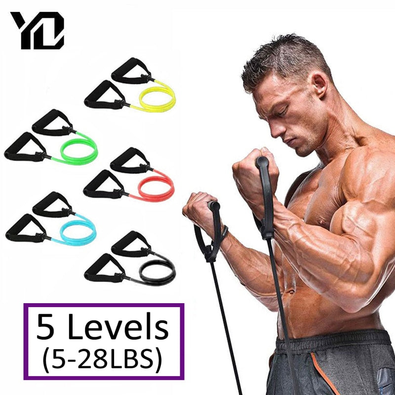 120cm Fitness Resistance Bands Gym Equipment