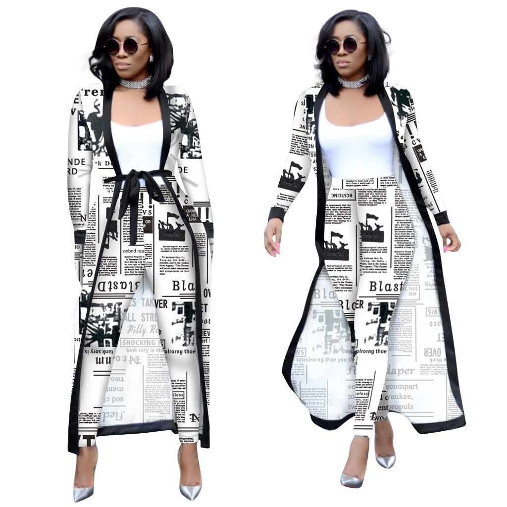 Print African Dresses for Women 2 Piece Set Dashiki