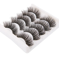 Thumbnail for 5 Pairs Handmade Eyelashes 3D Soft Mink Hair False Lashes