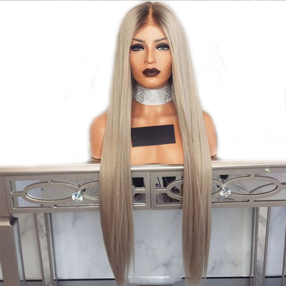 613 Wavy Ombre Platinum Wig  Human Hair Wigs Pre Plucked