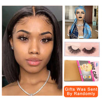 Thumbnail for 4x4 Transparent Bob Lace Closure Human Hair Wigs