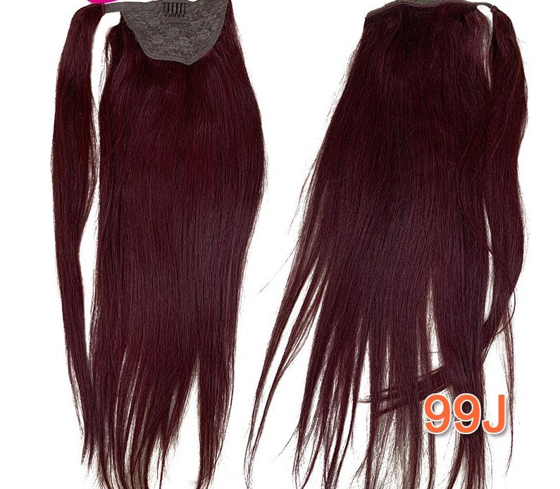 Drawstring Ponytail With Clip in Human Hair