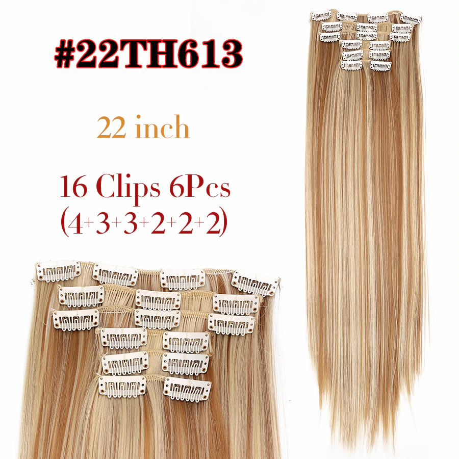 6Pcs/Set 22" Hairpieces