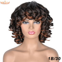 Thumbnail for Afro Kinky Curly Wigs With Bangs